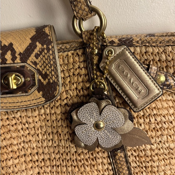 Coach Raffia Leather Trim Totes, Shoulder Bag - Picture 2 of 10